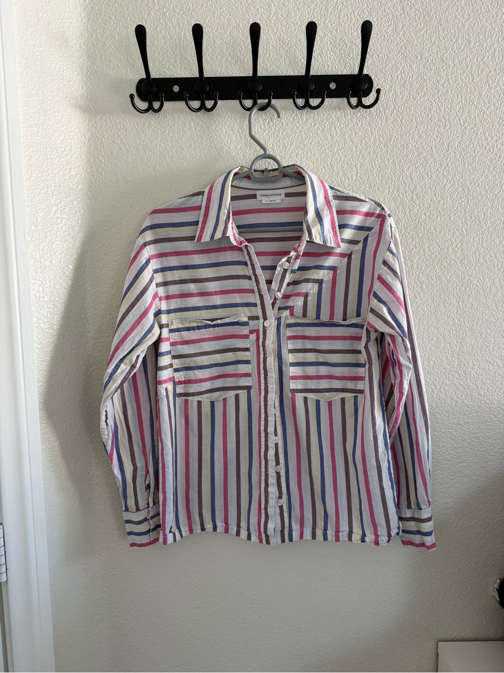 Lovers + Friends Multicolor Striped Button-Down Shirt